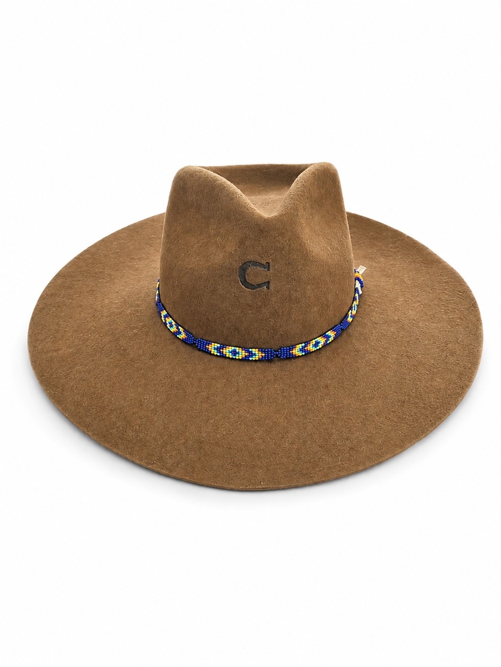 Charlie 1 Horse Gypsy Acorn Brown Wool Felt Western Hat Beaded Band S